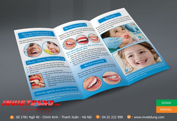 Mẫu tờ rơi nha khoa, in tờ rơi Hùng Cường - Bắc Giang